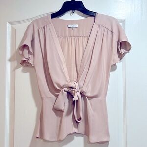 Parker Blush Pink Short Sleeve Flowy Blouse